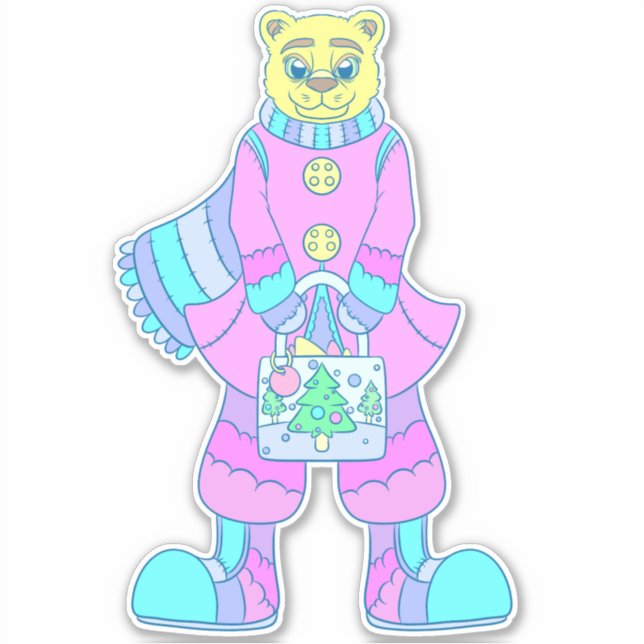 Happy Bear Sticker (Front)