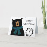 Happy Bear Winter Alternate Holiday Greeting Card