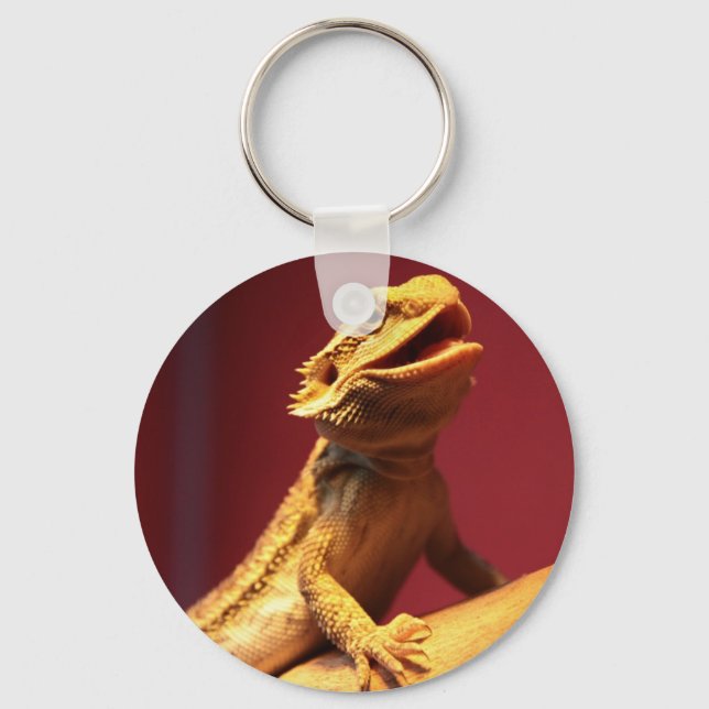 Happy Bearded Dragon Keychain (Front)