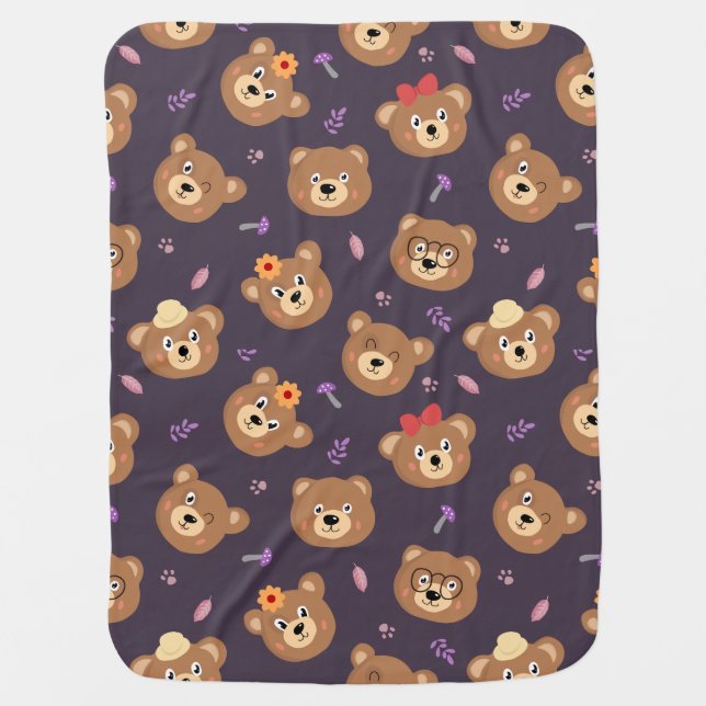 Happy Bears Baby Blanket (Front)
