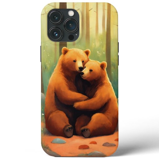 Happy Bears Cuddling Mobile Cover by Oliver Jeffer
