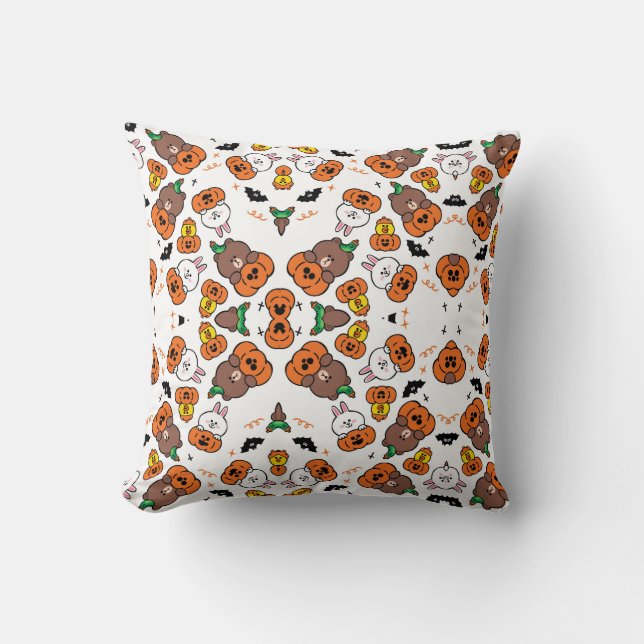 Happy Bears Throw Pillow (Front)