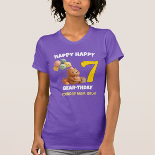 HAPPY BEARTHDAY 7th Birthday Mom Teddy Bear T-Shirt