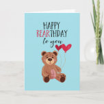 Happy Bearthday Cute Teddy Bear Pun Funny Birthday Card<br><div class="desc">Funny and cute birthday card for those who love puns and humor. Perfect way to wish your friends and family happy birthday.  Visit our store for more birthday card collection. You'll find something cool,  humorous and sometimes sarcastic birthday cards for your special someone.</div>