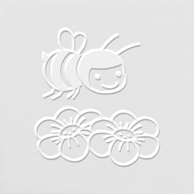 Happy Bee and Flowers Embosser (Design)