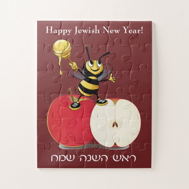 Happy Bee and Honey 30 pieces Jigsaw Puzzle (Vertical)