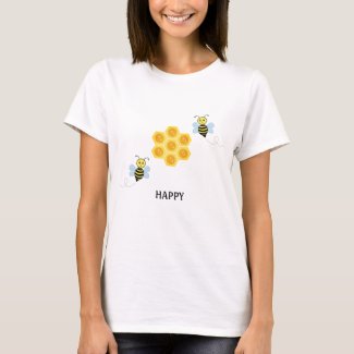 Happy Bee and Honeycomb T-Shirt