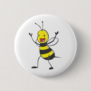 Happy Bee Button