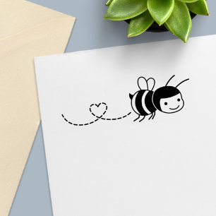 Happy Bee Buzzing Around Self-inking Stamp