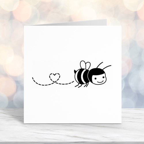 Happy Bee Buzzing Around Self_inking Stamp