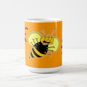 Happy Bee Coffee Mug by HeadBees at Zazzle
