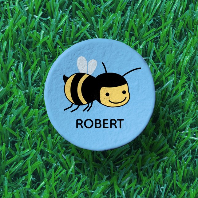 Happy Bee Custom Name Golf Tees (Creator Uploaded)