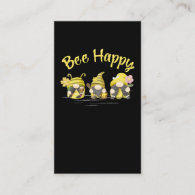 Happy Bee Cute Beekeeping Gnomes Business Card