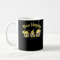 Happy Bee Cute Beekeeping Gnomes Coffee Mug