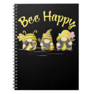Happy Bee Cute Beekeeping Gnomes Notebook