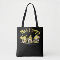 Happy Bee Cute Beekeeping Gnomes Tote Bag