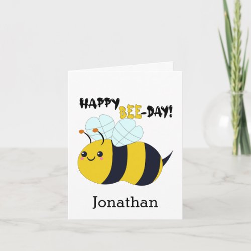 Happy Bee_Day 1st Birthday Card
