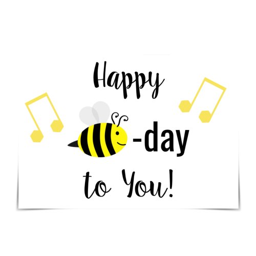 Happy Bee_Day Bee Birthday Song Card