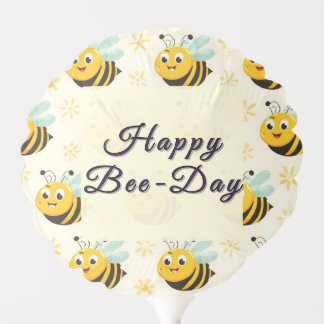 Happy Bee Day Birthday Balloon