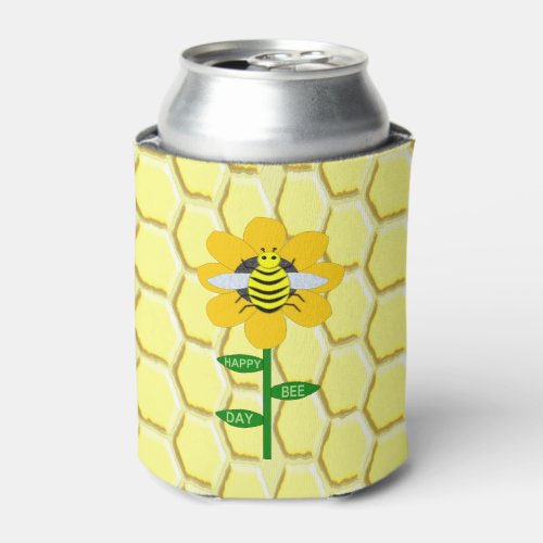Happy Bee Day Birthday Bumblebee Can Cooler