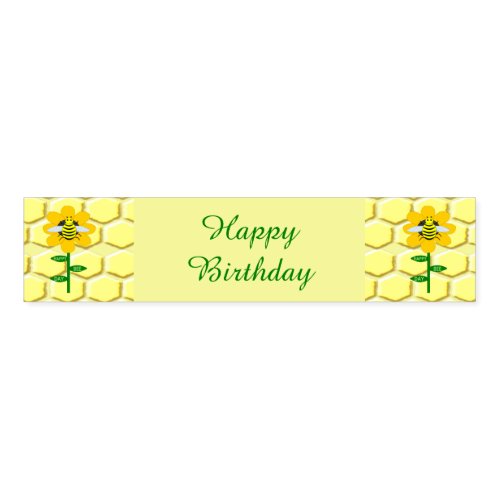 Happy Bee Day Birthday Bumblebee Custom Napkin Bands