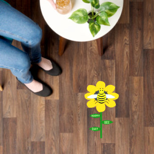 Happy Bee Day Birthday Bumblebee Floor Decals
