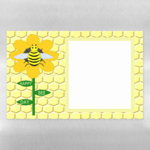 Happy Bee Day Birthday Bumblebee Magnetic Dry Erase Sheet