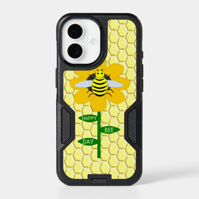 Happy Bee Day Birthday Bumblebee Otterbox iPhone Case (Back)