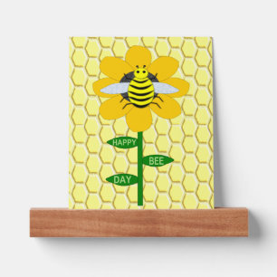Happy Bee Day Birthday Bumblebee Picture Ledge