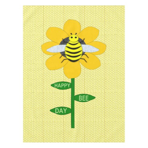 Happy Bee Day Birthday Bumblebee Tablecloth