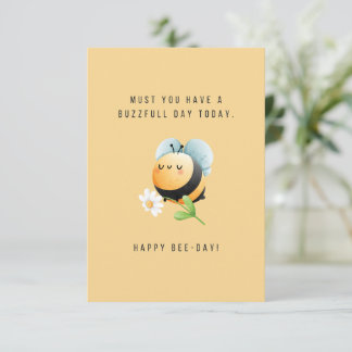 Happy Bee-day Birthday Card