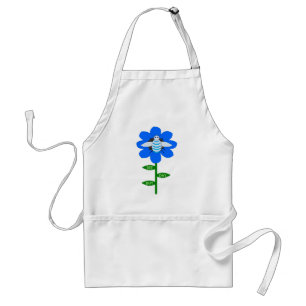 Happy Bee Day Boy Blue Birthday Bumblebee Adult Apron