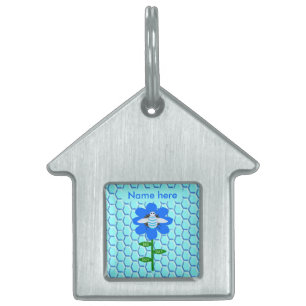 Happy Bee Day Boy Blue Birthday Bumblebee  Custom Pet ID Tag