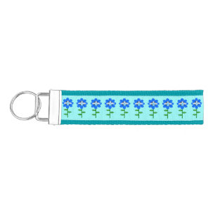 Happy Bee Day Boy Blue Birthday Bumblebee Wrist Keychain