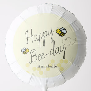 Happy Bee Day Girl Birthday Balloon