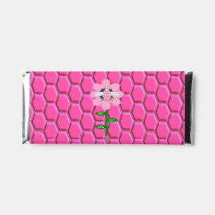 Happy Bee Day Girl Pink Birthday Bumblebee Custom Hershey Bar Favors