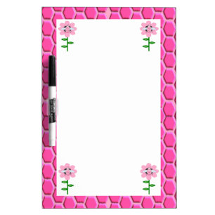 Happy Bee Day Girl Pink Birthday Bumblebee Dry Erase Board