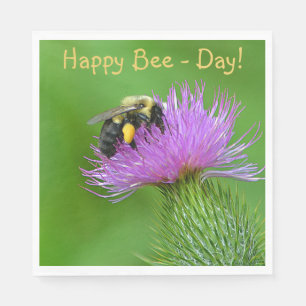 Happy Bee-Day Napkins