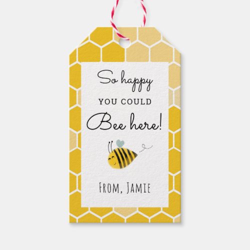 Happy Bee Day Party Thank You Favor Tags