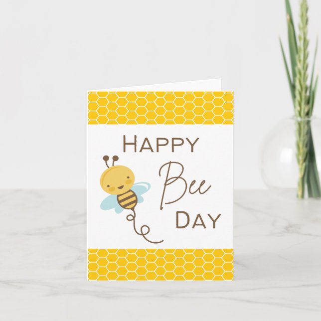 Happy Bee Day - Pun Card (Front)