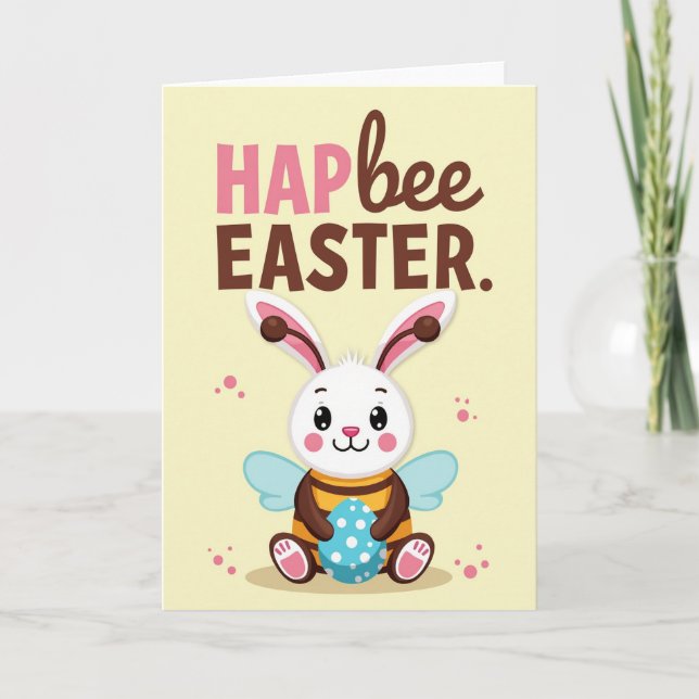 Happy Bee Easter Card (Front)