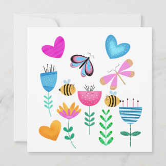 Happy Bee Garden Invitation