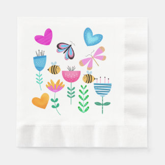 Happy Bee Garden Napkins