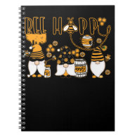 Happy Bee Gnome Honey Lover Beekeeping Notebook