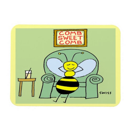 Happy Bee Large Magnet
