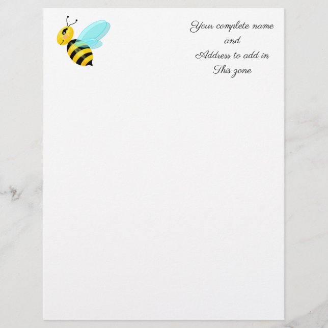 Happy Bee Letterhead (Front)