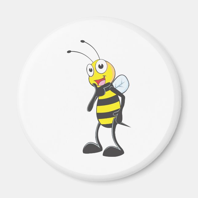 Happy Bee Magnet (Front)