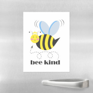 Happy bee princess with crown and slogan Bee Kind Magnetic Dry Erase Sheet