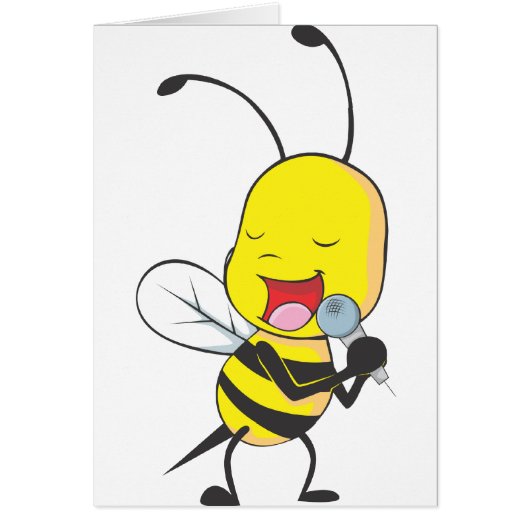 Happy Bee Singing Cards (Front)