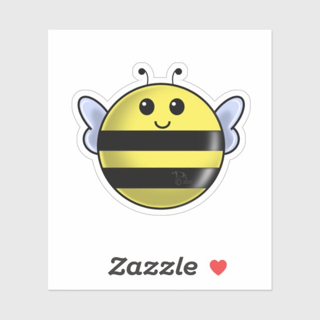 Happy Bee Sticker (Sheet)